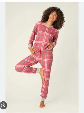 PJ Salvage Lets Get Toasty Samba Red Plaid Pajama Set NWT